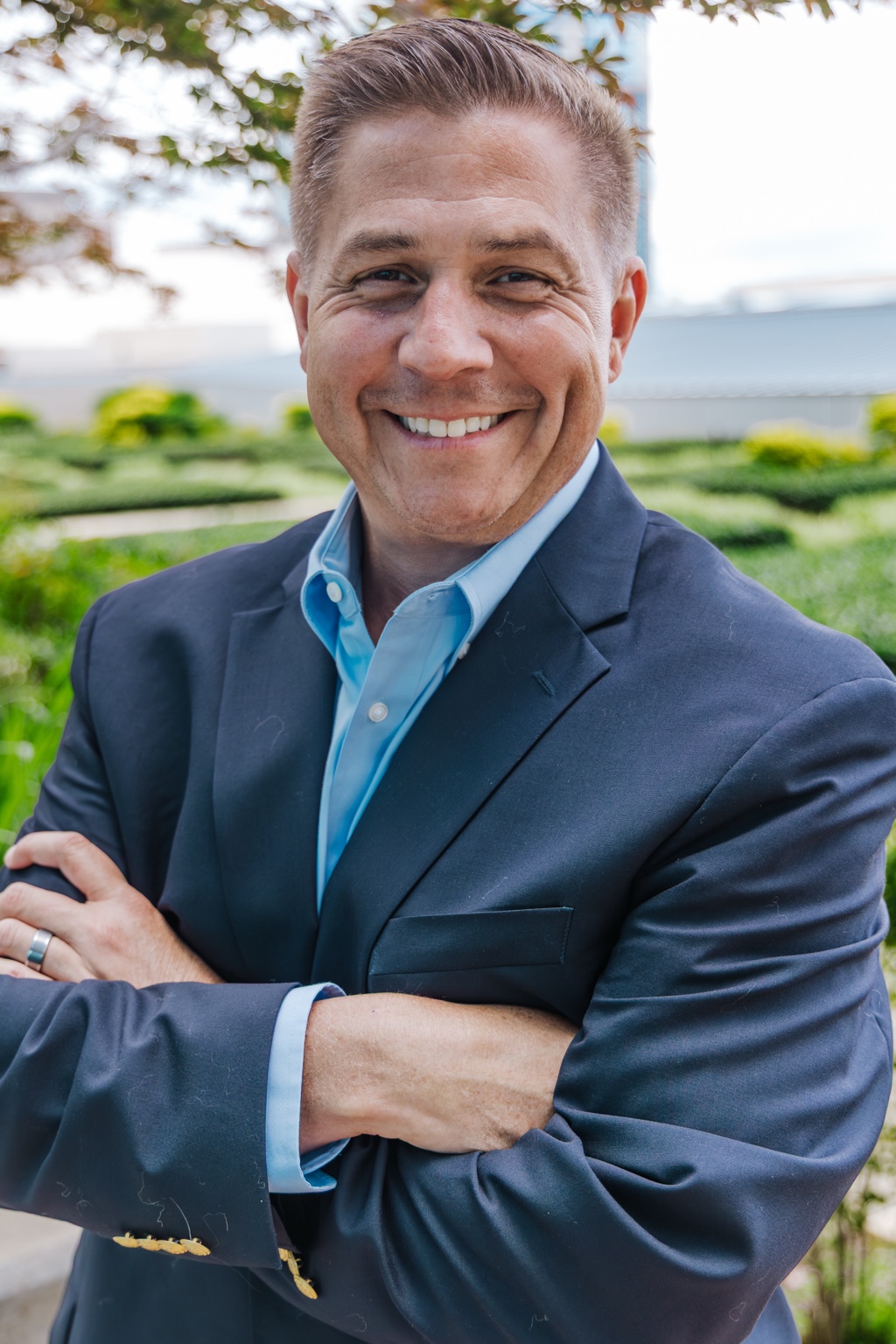 Juan Ruiz smiling outdoors